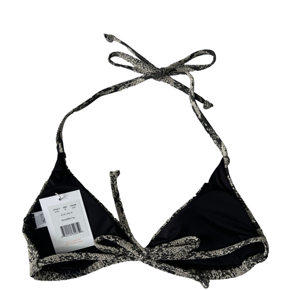Andie Swim Snake Print String Bikini Top Size Medium - Picture 3 of 11